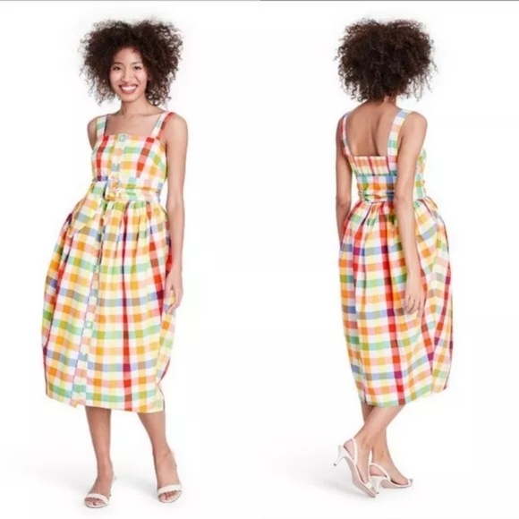 Christopher John Rogers Multicolor Plaid Dress - Picture 7 of 15